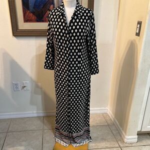 Chico’s Multicolor Patterned Maxi Dress w/ Contrasting Hem Size 1-Medium